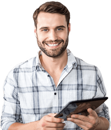 Homme dans site web pour Quincalleries